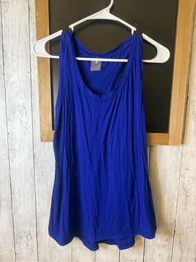 CALIA Sz Medium Stretchy Blousy Workout Tank Royal Blue Carrie Underwood